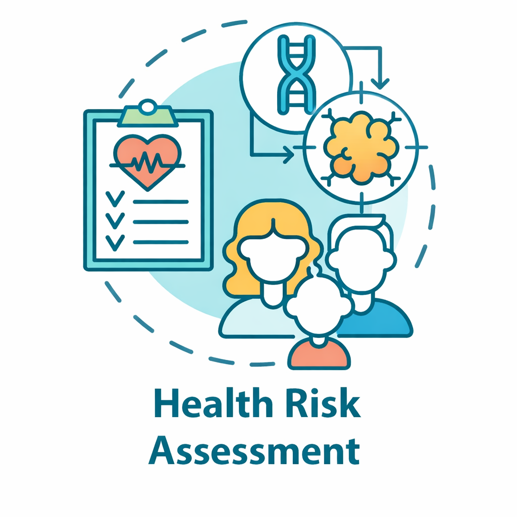 Human health risk assessment illustration.